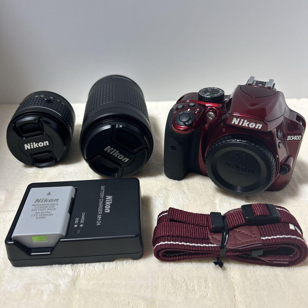 【極美品】ニコン　D3400 ダブルズームレンズキット