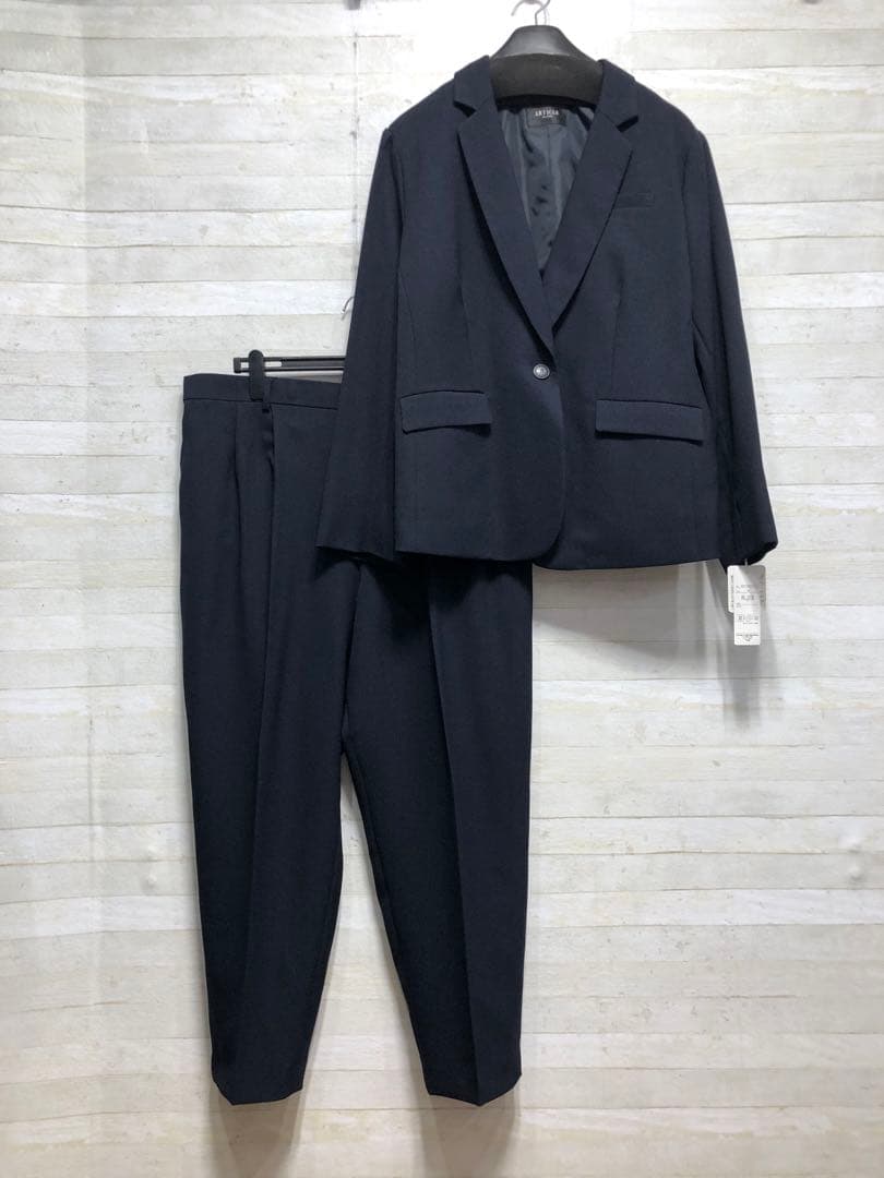 新品☆5L紺系♪フォーマルスーツ4点セット♪パンツ・スカート〇B960