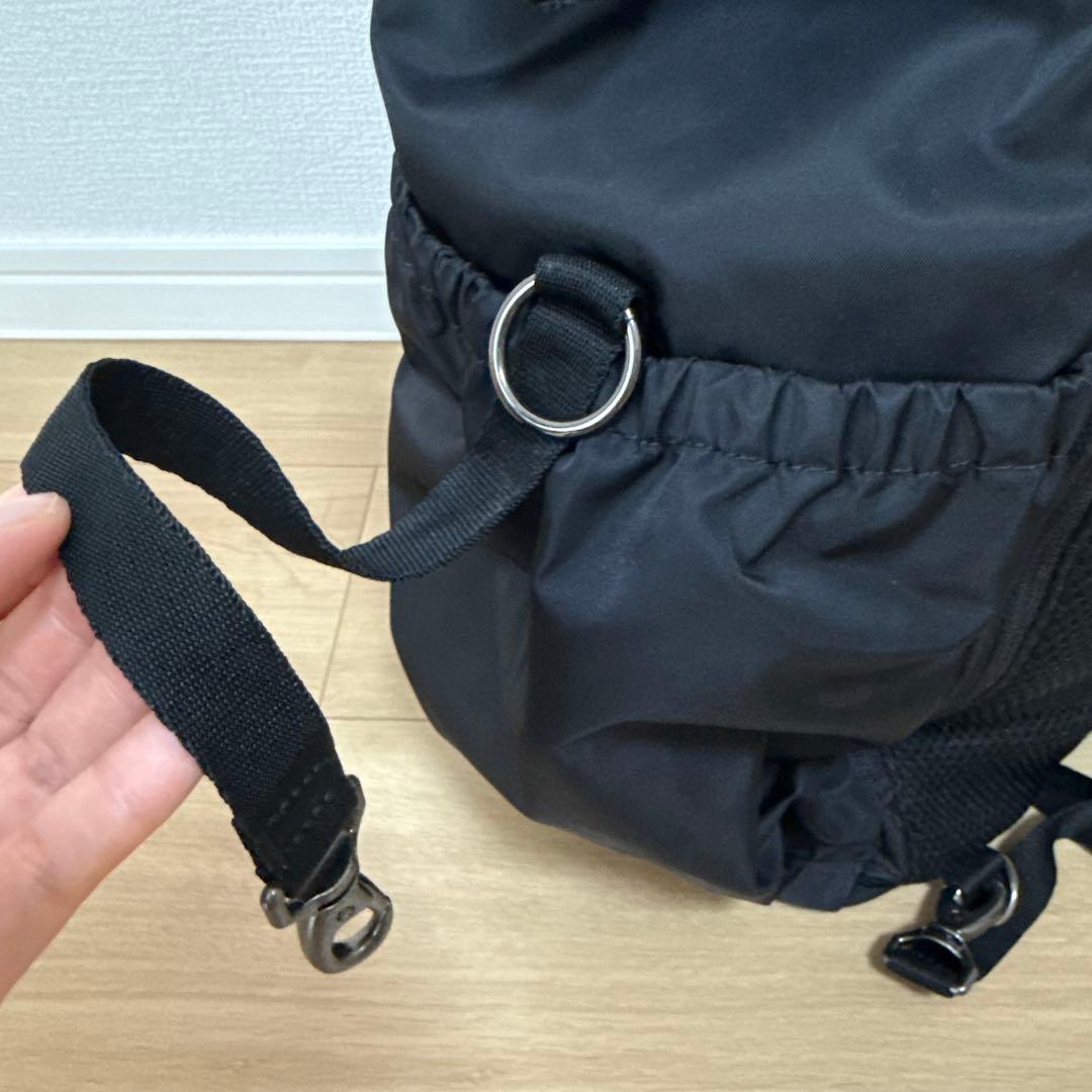 agnis b. ブラック マザーズバッグ　リュック