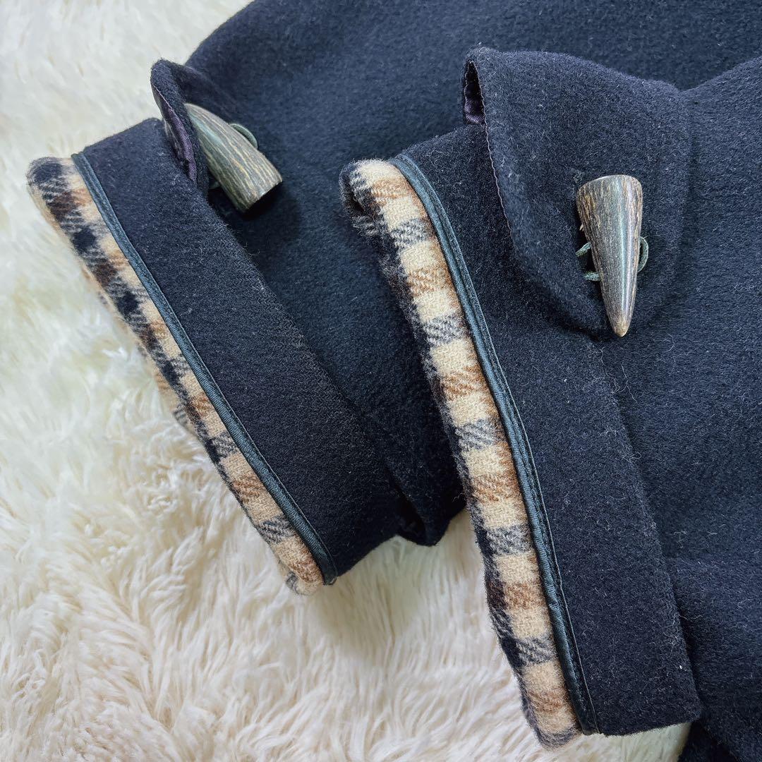 アクアスキュータム　ロンドン　チェック　イギリス製　ダッフルコート　Lサイズ