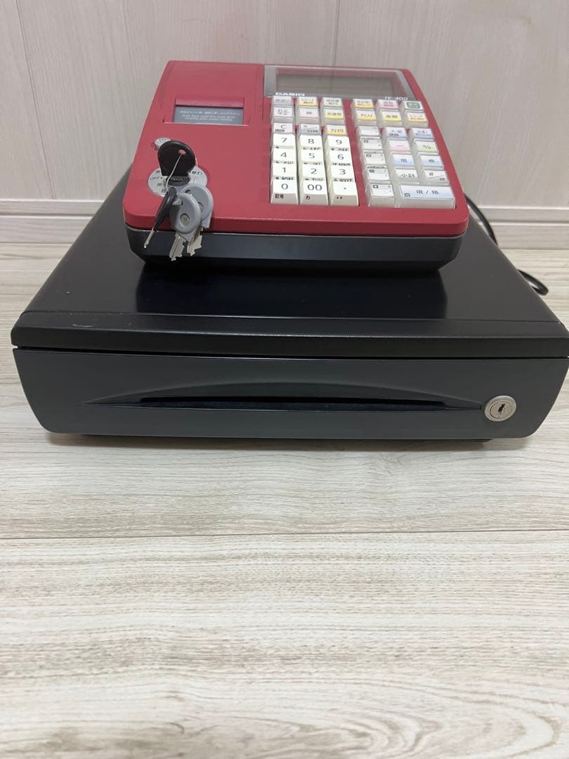 権*六様 CASIO カシオ レジスター TE-400 レッド