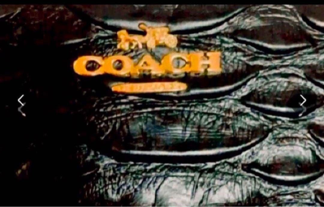 新品未使用品コーチエンボスドスネークレザー長財布【ブラック黒】メンズ　レディース