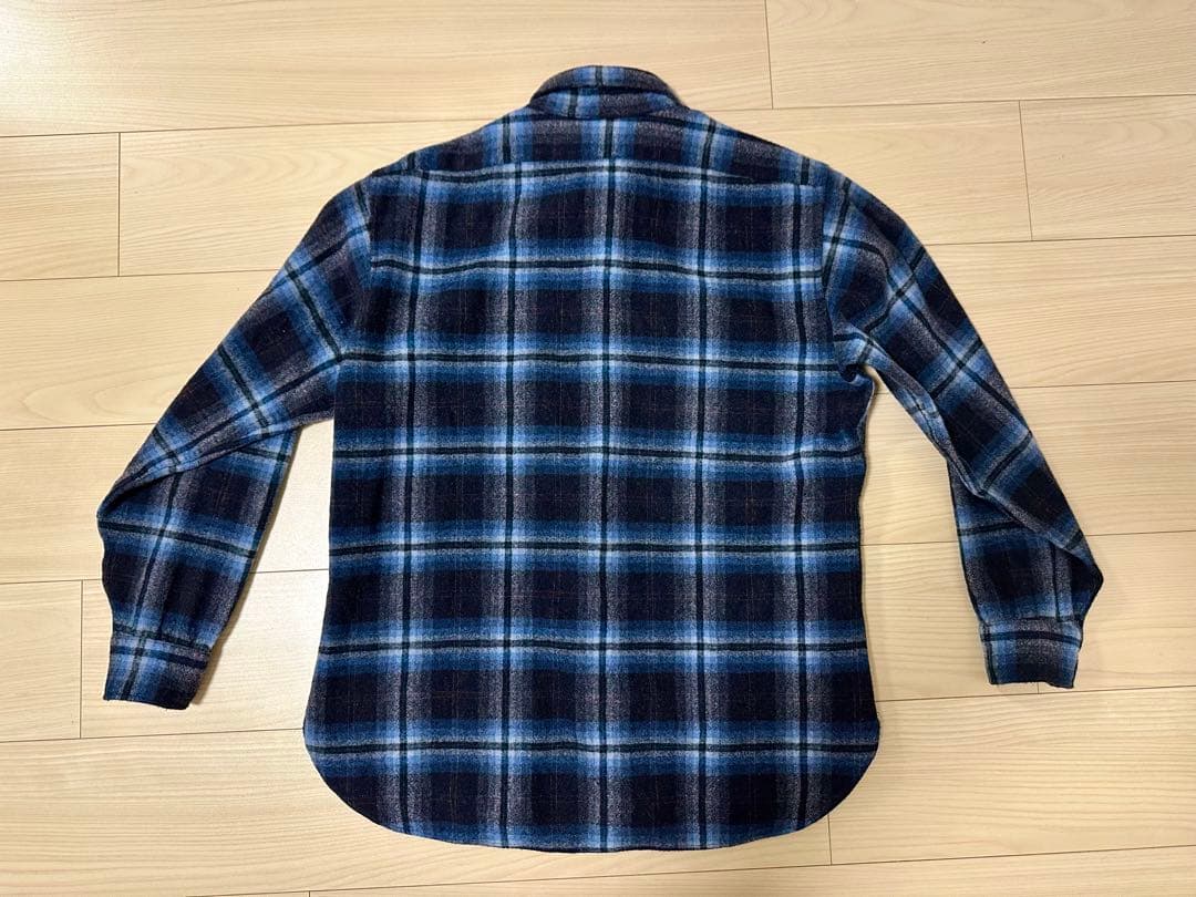 【最終価格】60s Pendletonオンブレチェック シャツ L ブルー