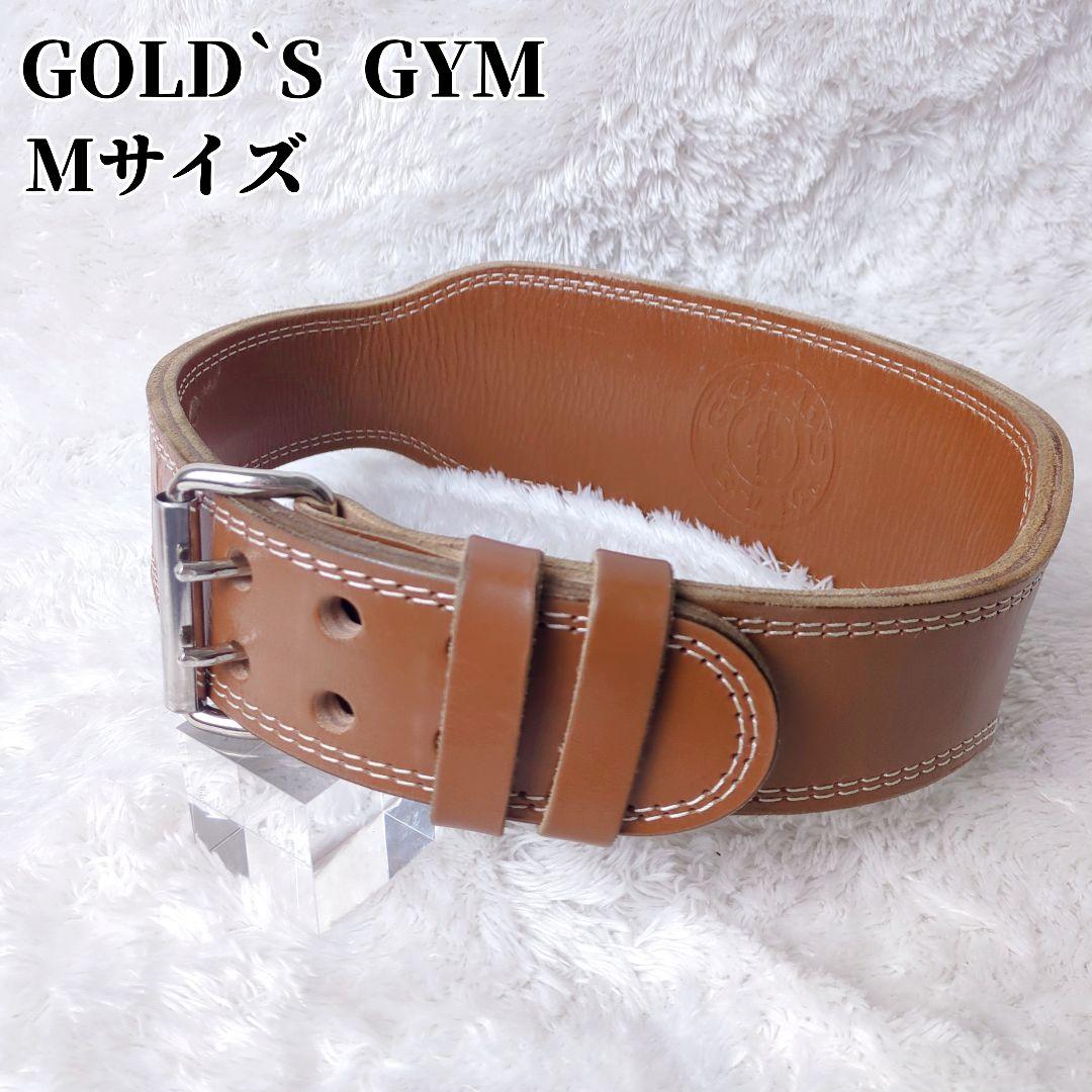 [美品] GOLD'S GYM レザー パワーベルト Mサイズ