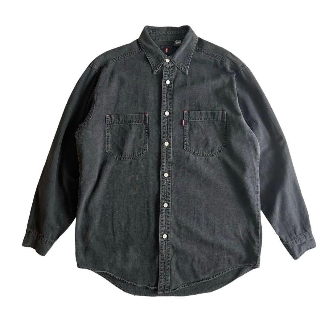 【希少】90s LEVI’S RED TAB ブラックデニムシャツ Mサイズ