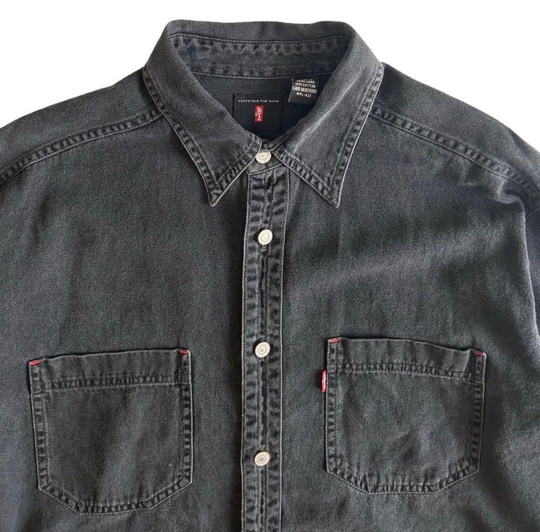 【希少】90s LEVI’S RED TAB ブラックデニムシャツ Mサイズ