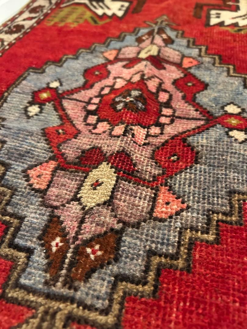 トライバルラグ・トルコヴィンテージラグ・ウール約51×110cm