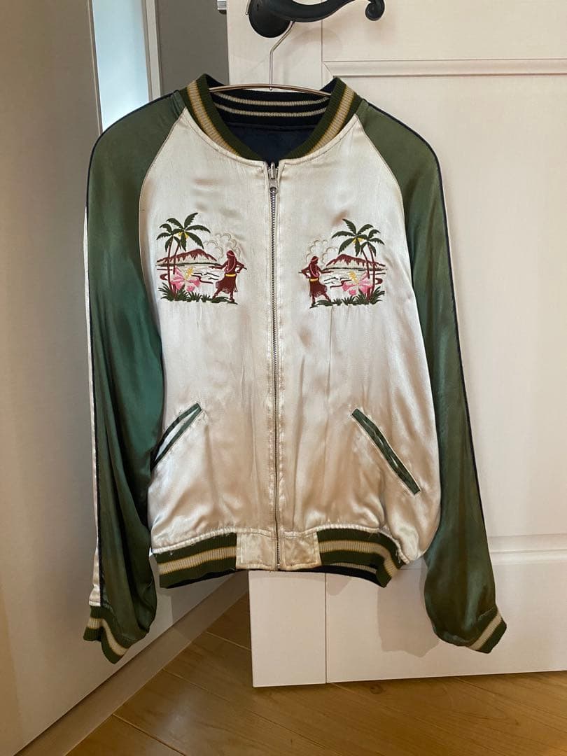 梵殷 スカジャン サテン スーベニアジャケット リバーシブル ハワイ