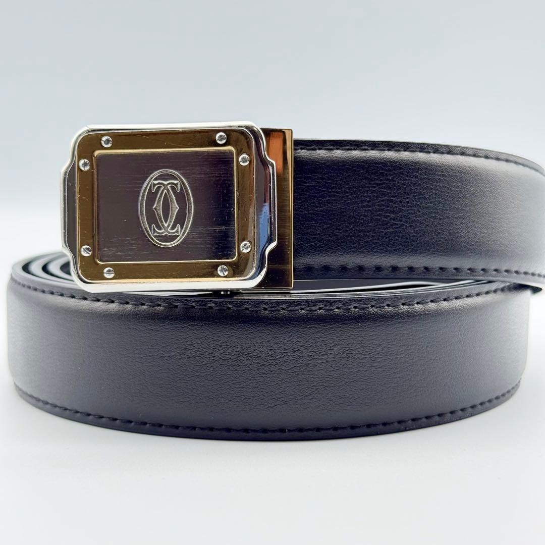 ✨美品✨カルティエ マストライン ベルト レザー ゴールド金具 新品ベルト