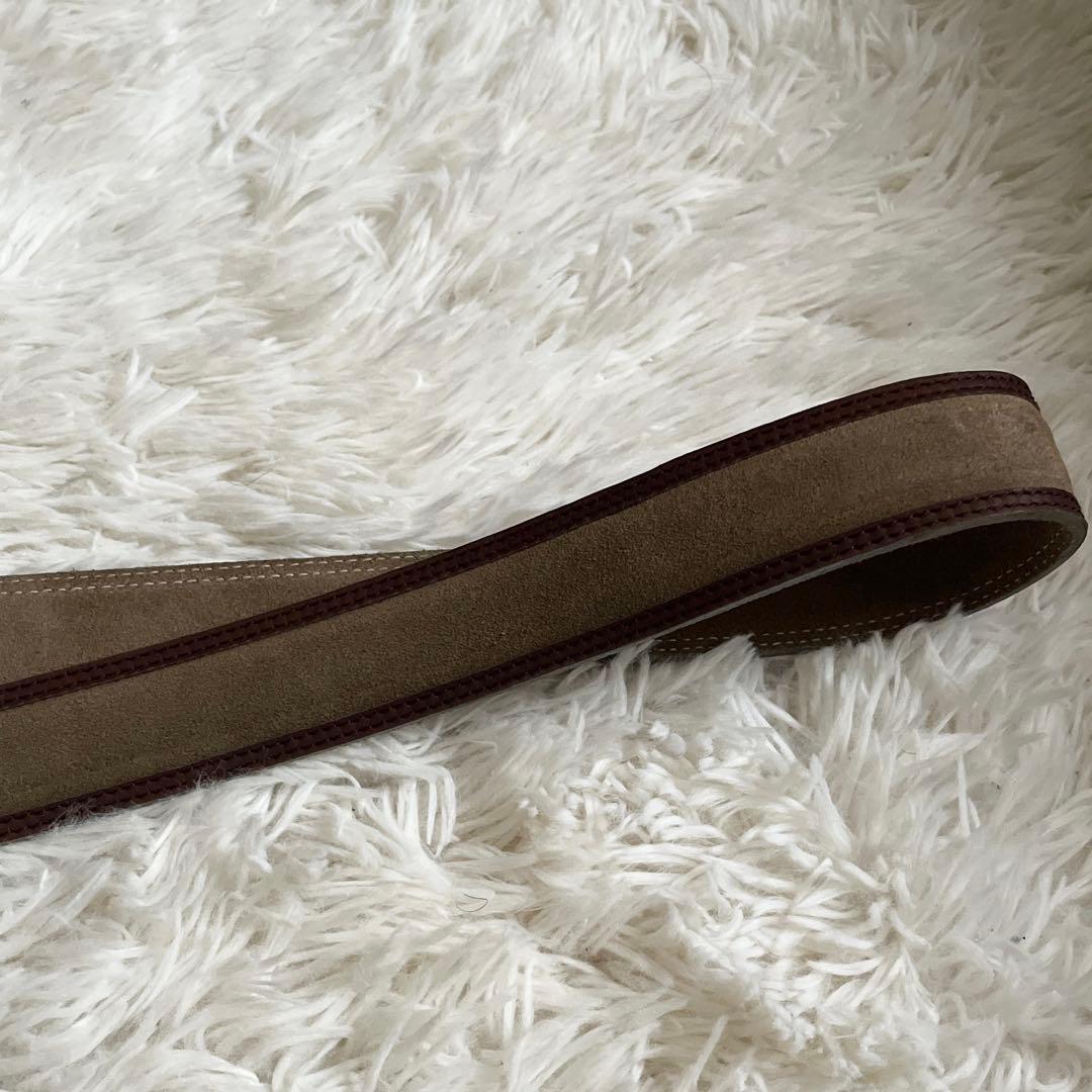 新品✨️ エルメネジルドゼニア ベルト スエード レザー ブラウン 極希少✨️