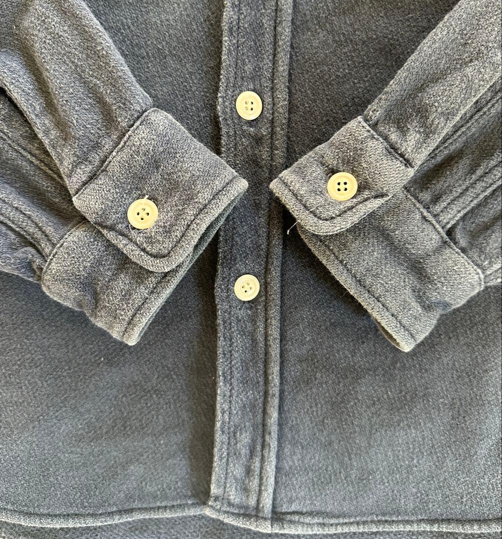 テンダーロイン ティー・ヘビーフランネルワイドワークシャツ フェードネイビー L