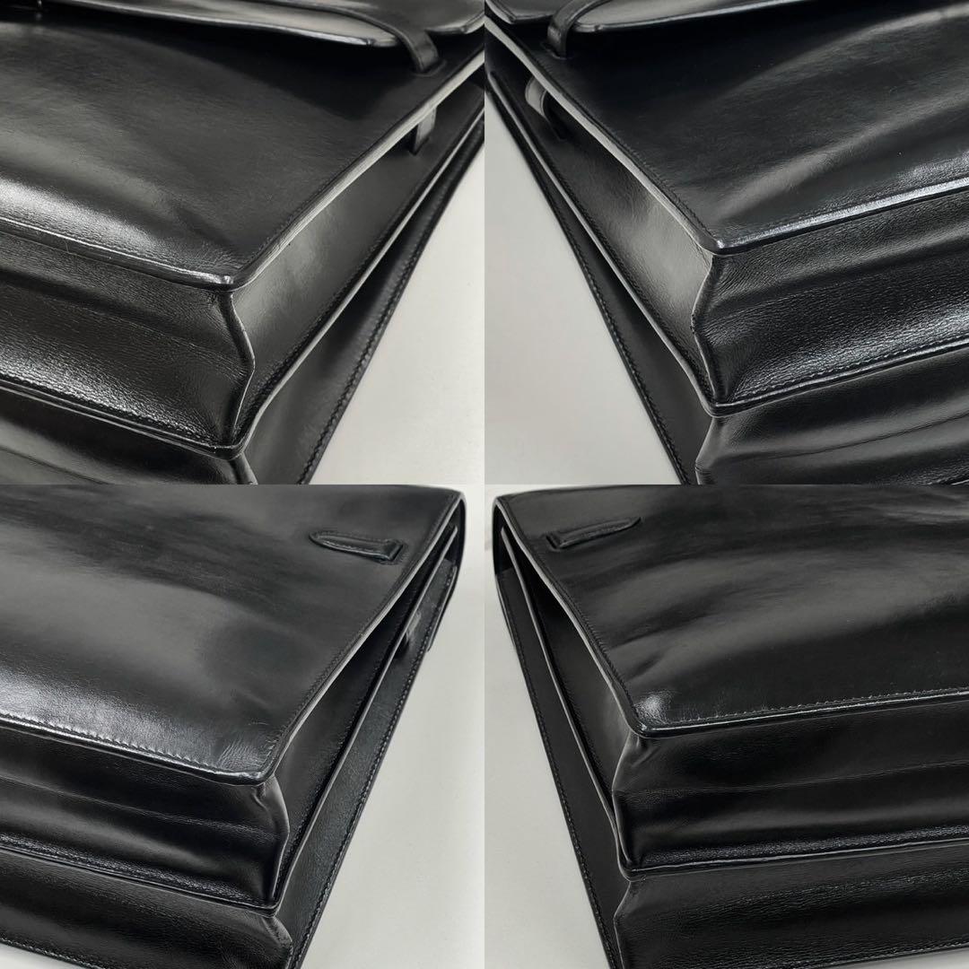 エルメス　ケリーデペッシュ38　ボックスカーフ　黒　ビジネスバッグ　□K刻印