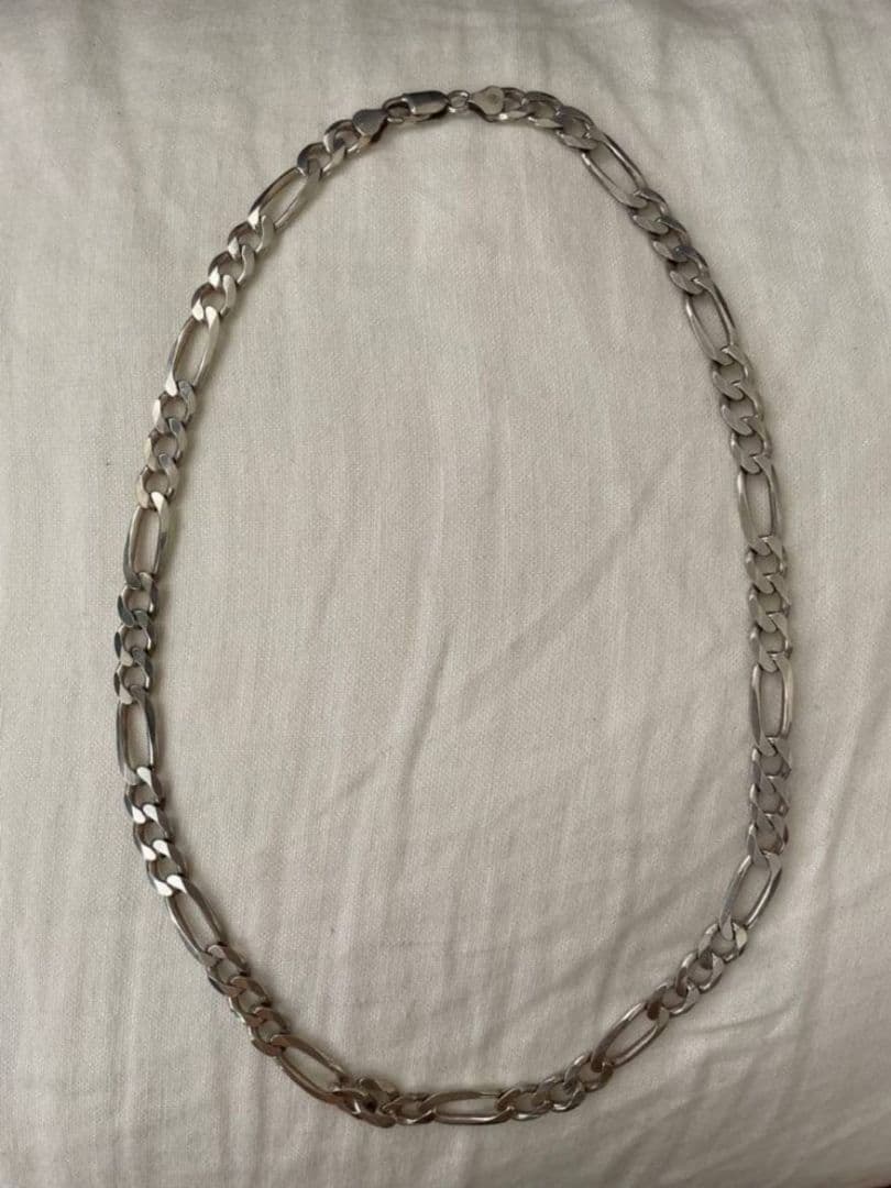 925シルバー イタリア製 フィガロチェーン　フィガロネックレス