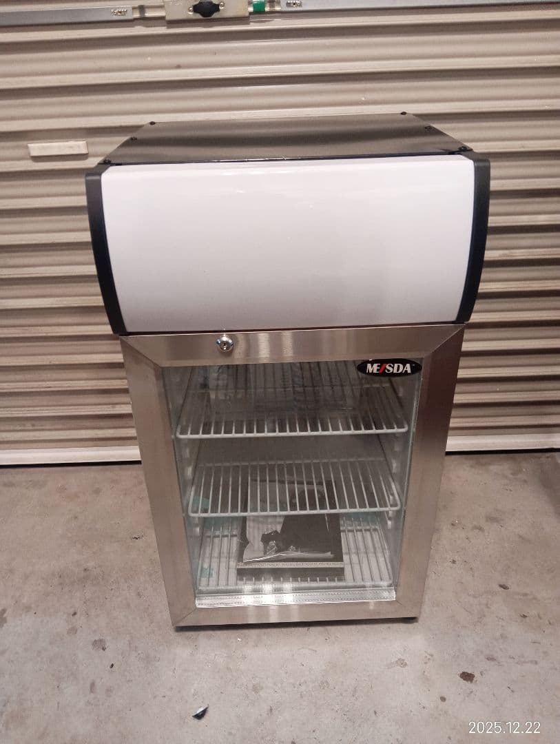 【ラスト】冷蔵庫 ステンレススチール ガラス扉　冷蔵ショーケース