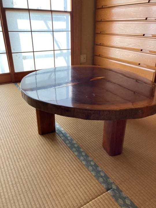 専用です！　丸太 一枚板無垢テーブル 座卓 脚取り外し可能