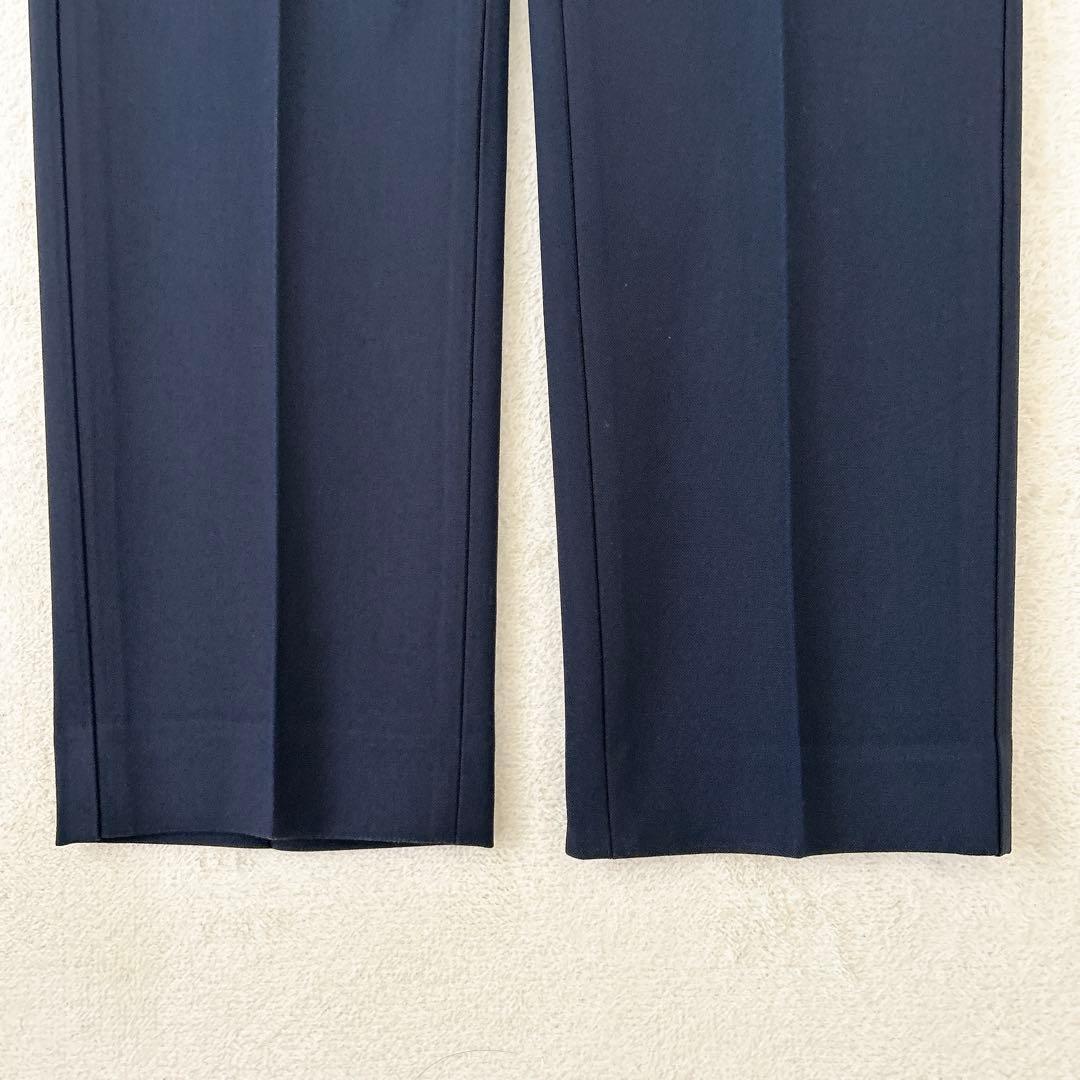 美品✨PLST プラステ ノーカラースーツ 紺　セットアップ L 秋冬生地