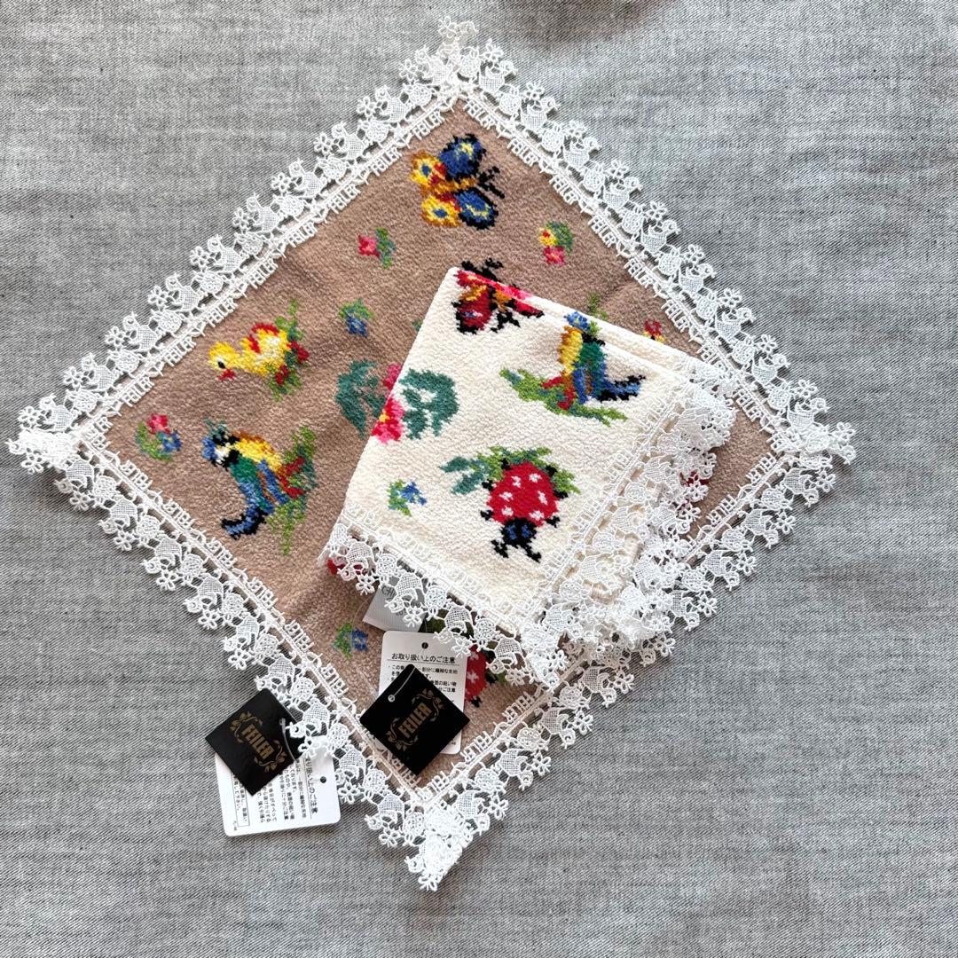 FEILER × 近沢レース店 ◆ ハイジ ハンカチ 2枚セット