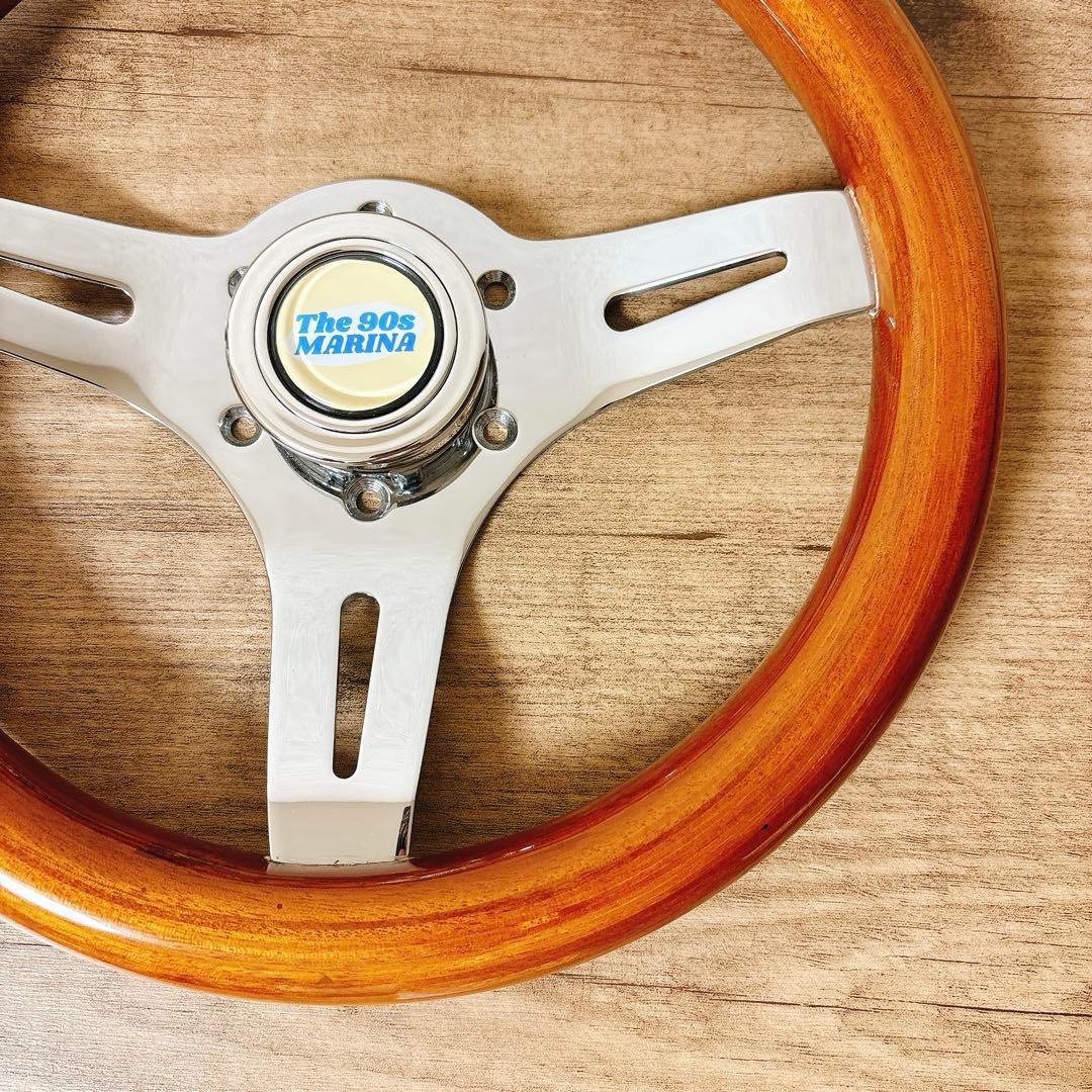 希少　当時物　小径　29cm ウッドステアリング　ウッドハンドル　USDM 旧車