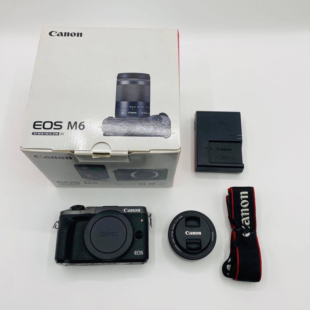 箱付 美品 Canon EOS M6 lens 22mm