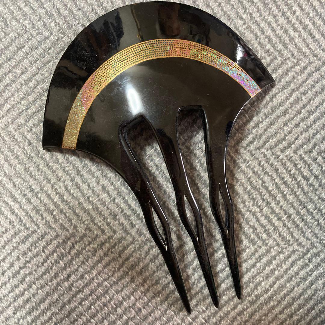 簪　本簪甲製　作家物　鼈甲　金蒔絵　べっこう