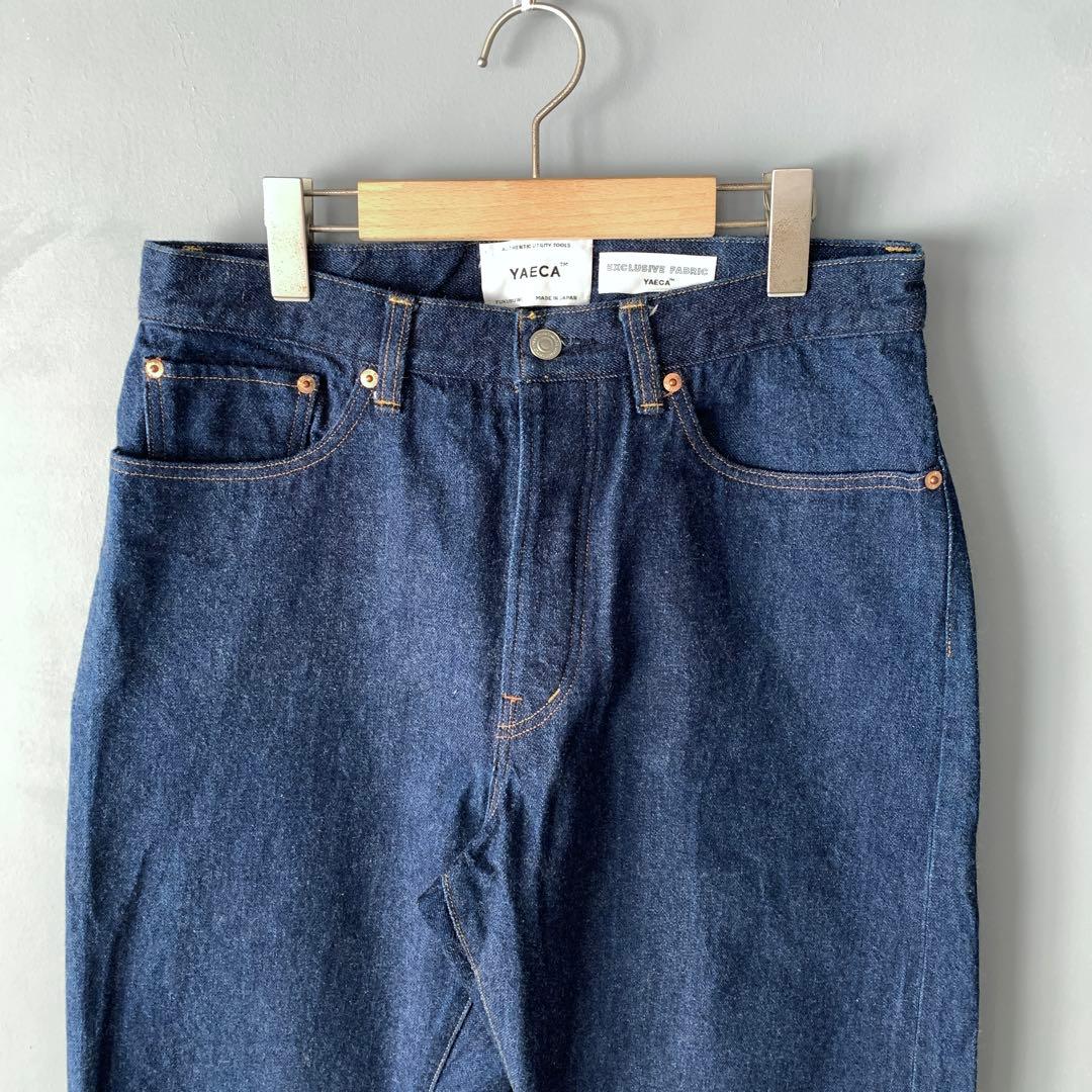 YAECA ワイドテーパードデニムパンツ 32 ヤエカ 色落ちなし 美品 M