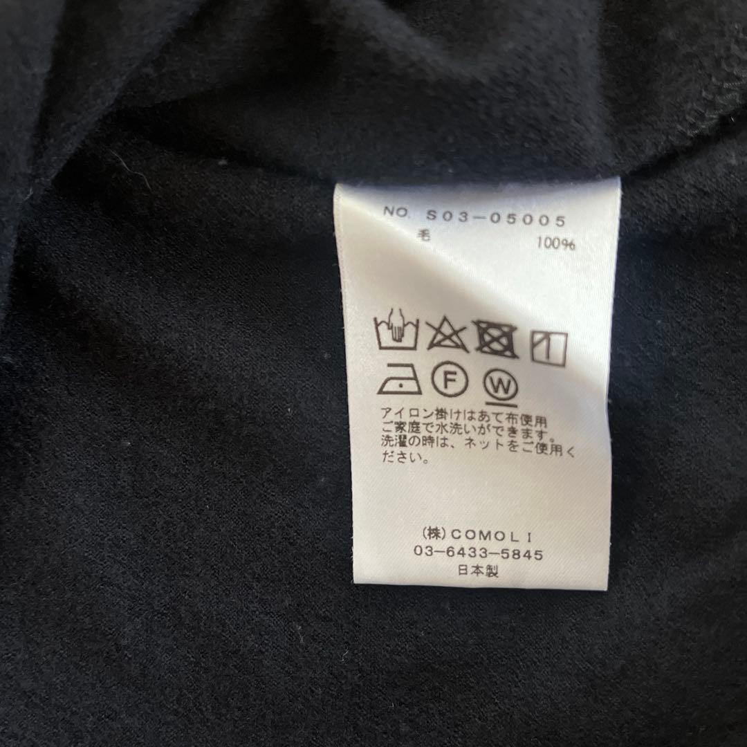 ヤ*リ様 comoli 20aw ウール天竺 長袖クルー　ネイビー　サイズ3