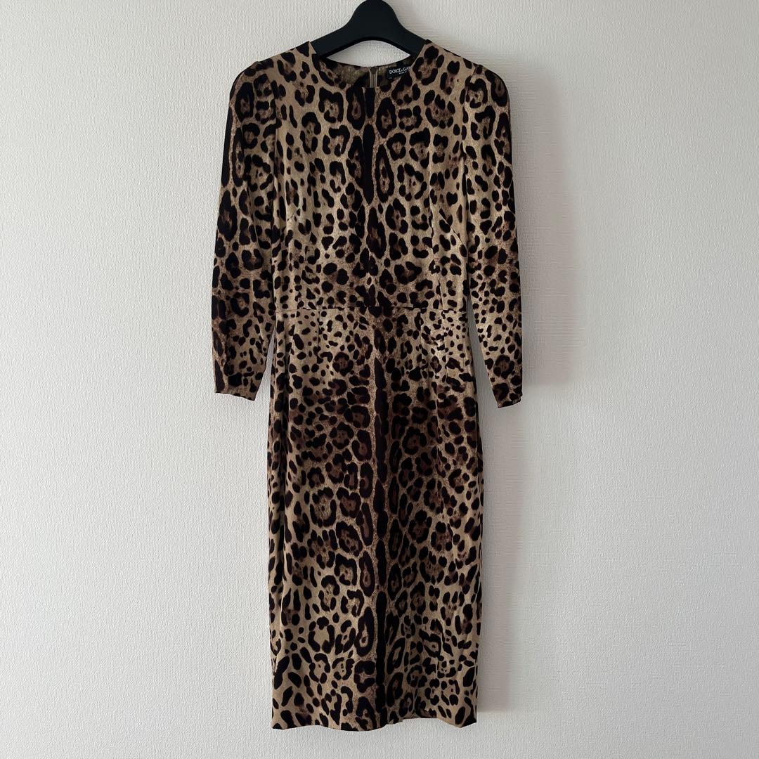 Dolce & Gabbana ヒョウ柄タイトワンピース38