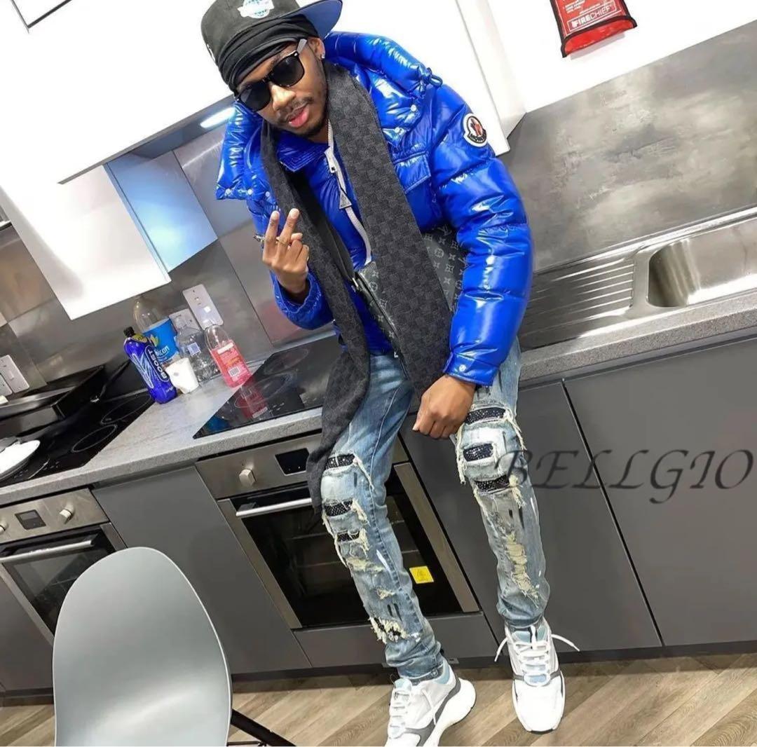 HESNTLSダメージ スキニー デニム パンツ 28