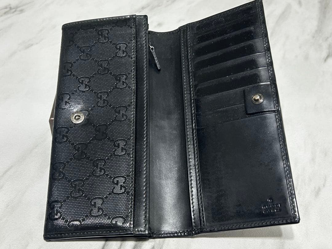 GUCCI インプリメ　長財布ブラックレザー