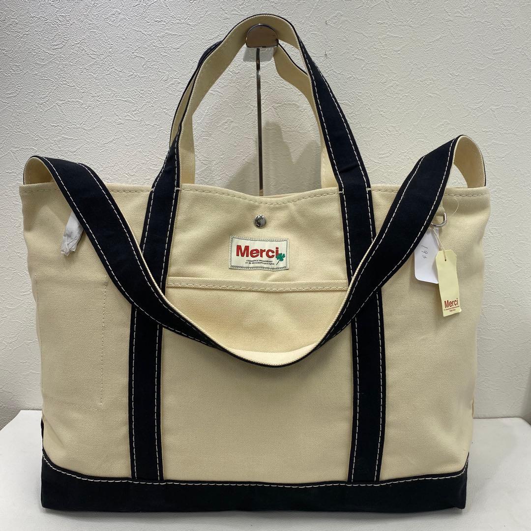 ◎193 merci メルシー　2way バッグ キャンバス　特大　大容量