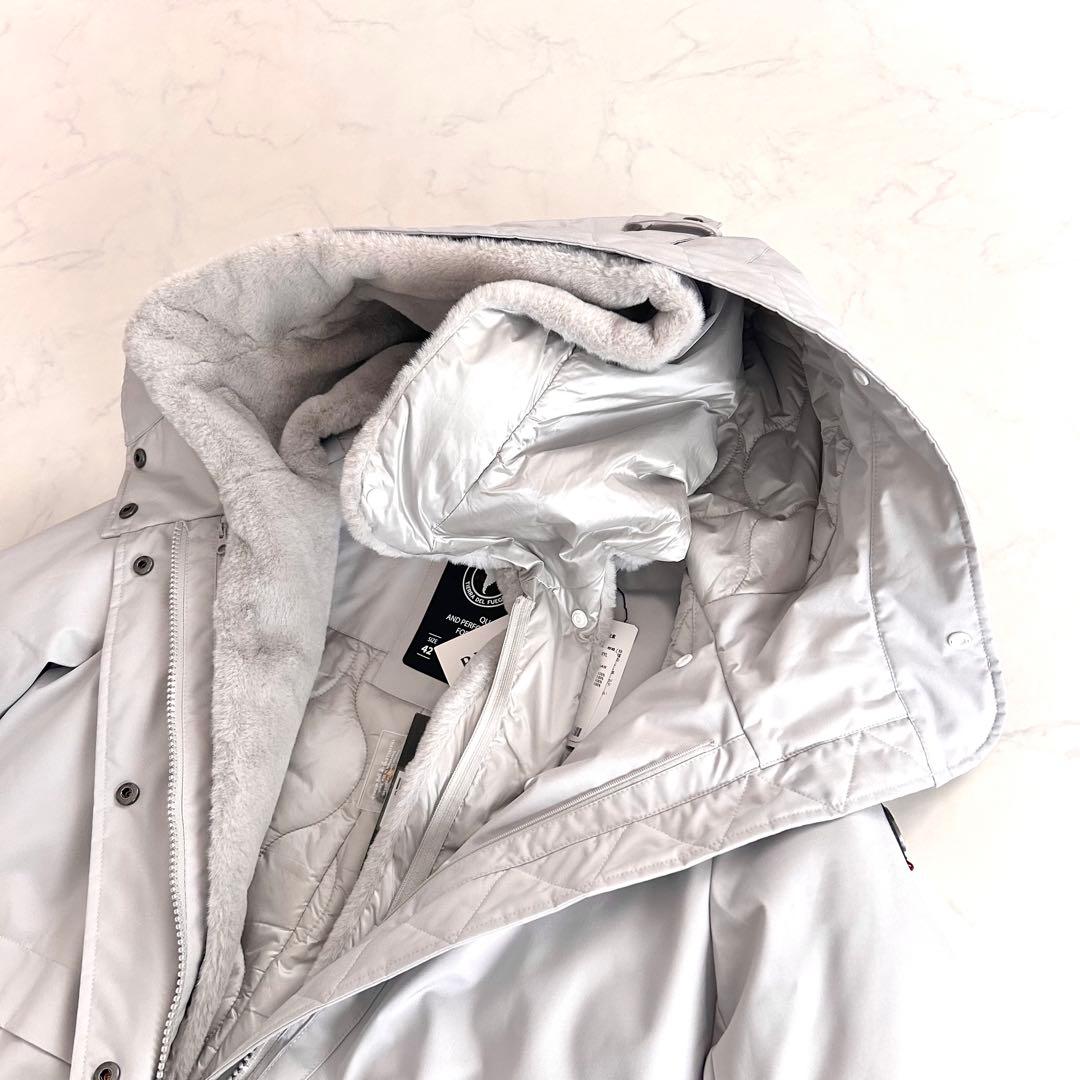 タグ付 ケープホーン エコダウンジャケット REMOTA ファー 42 グレー