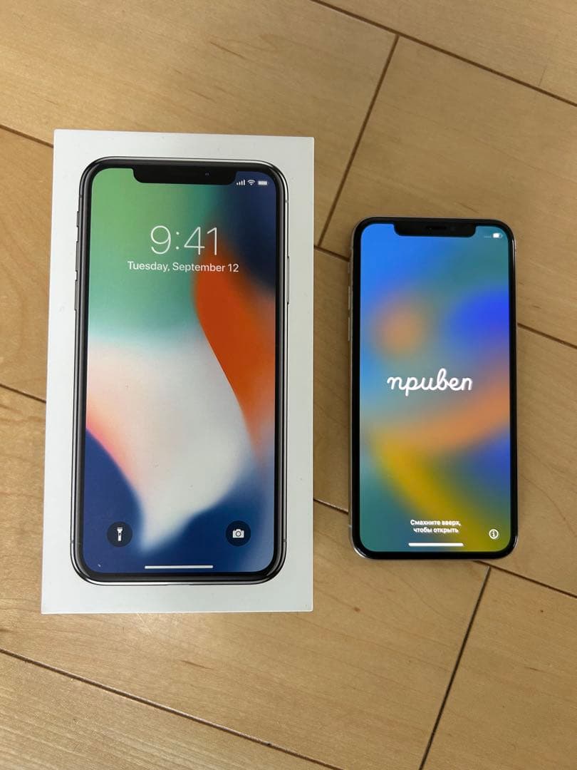 iPhoneX シルバー SIMロック解除 64gb