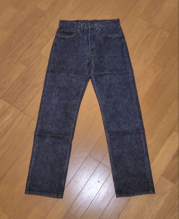 90s 501 先染め w31 ブラック デニム リーバイス