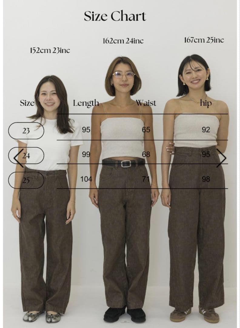 【caveza rosso】Cindy's デニムストレートパンツ