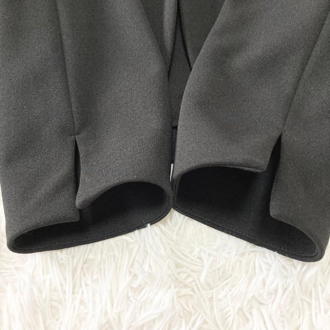 ★ホワイトジョーラ★ハイストレッチジョーゼット ノーカラー セットアップ