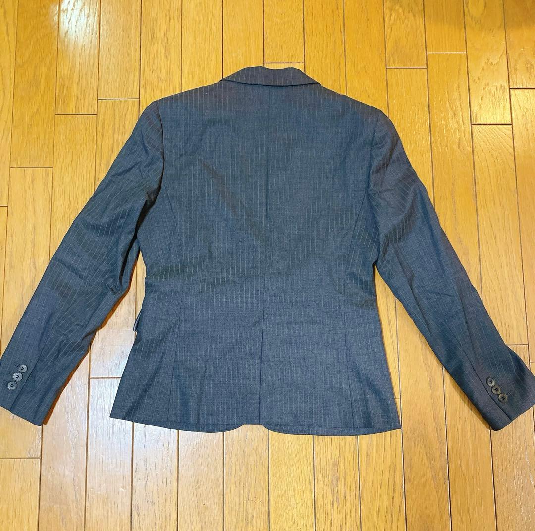 【新品タグ付き】 ザ スーツカンパニー グレー 40ストライプ ウォッシャブル