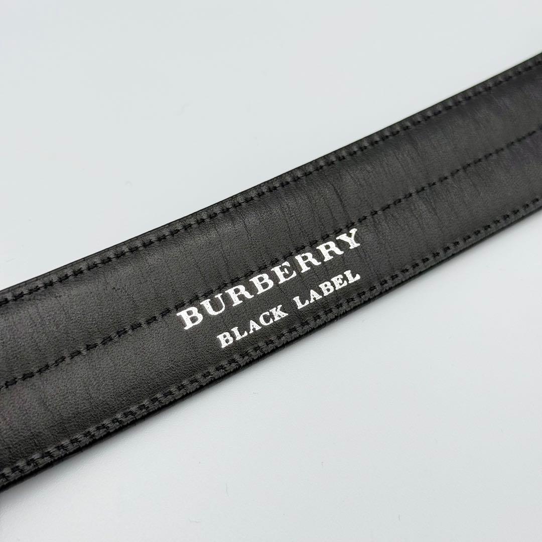 ✨美品✨バーバリーブラックレーベル ベルト 本革 シルバー金具 紳士 ビジネス