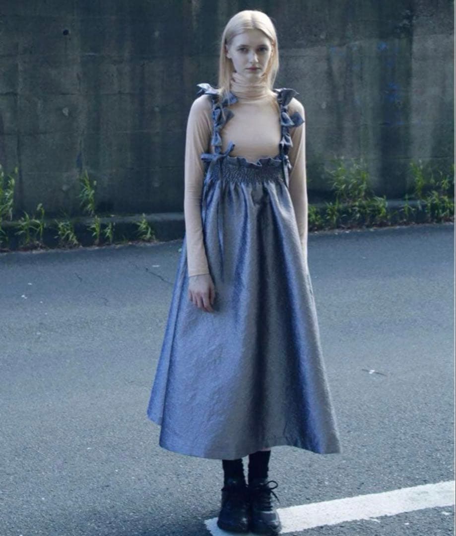 明日までのお値下げBibiy MIMI RIBBON SKIRT ダークグレー