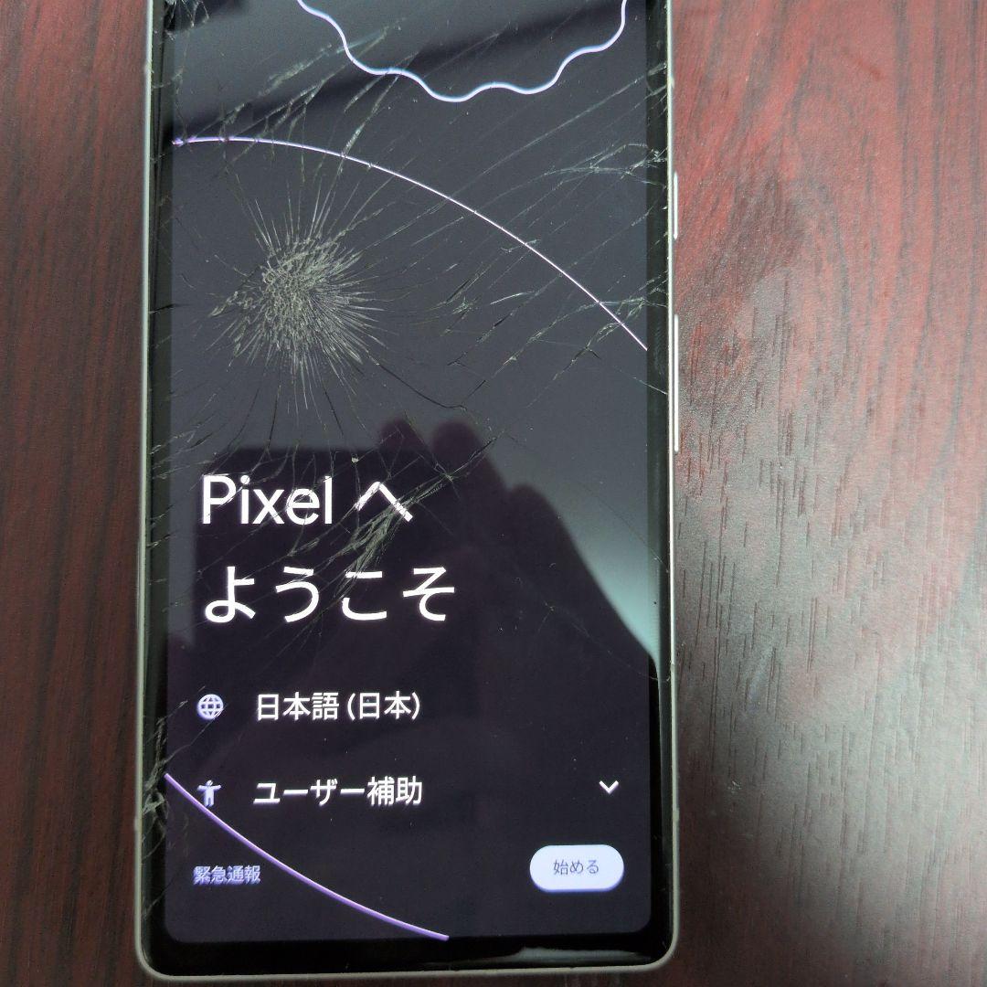 ジャンク画面割れGoogle Pixel 7a ホワイト デュアルカメラ