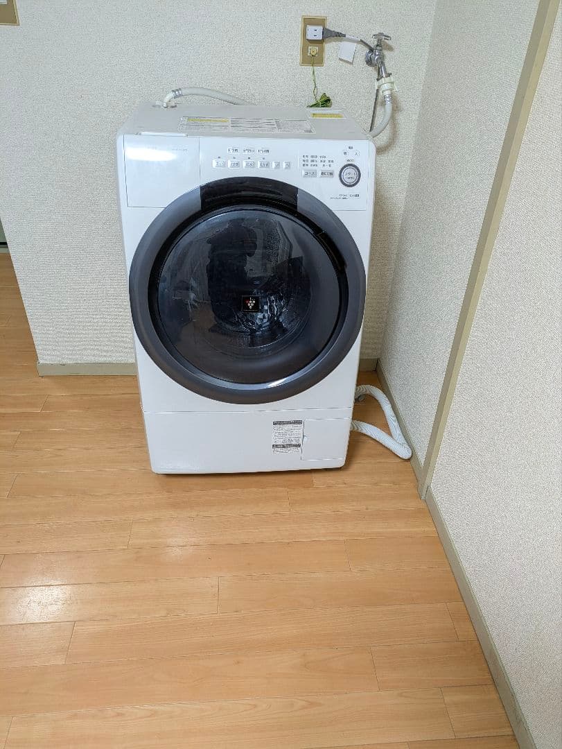 【乾燥可】2019年製 SHARP ES-S7D-WL ドラム式洗濯乾燥機