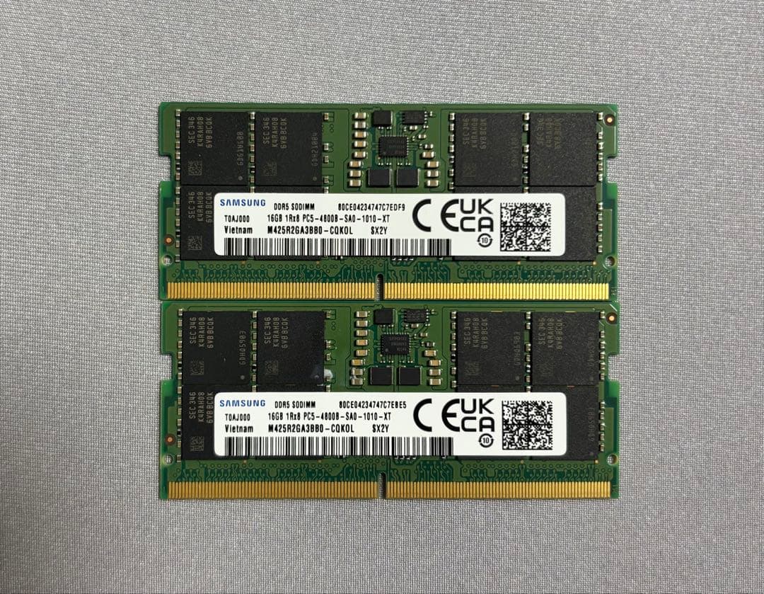 Samsung DDR5 SO-DIMM 16GB×2枚 32GB
