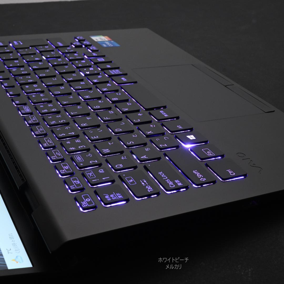 美品Vaio pro PK 11世代 i5 16G 512G 紫に光るキーボード