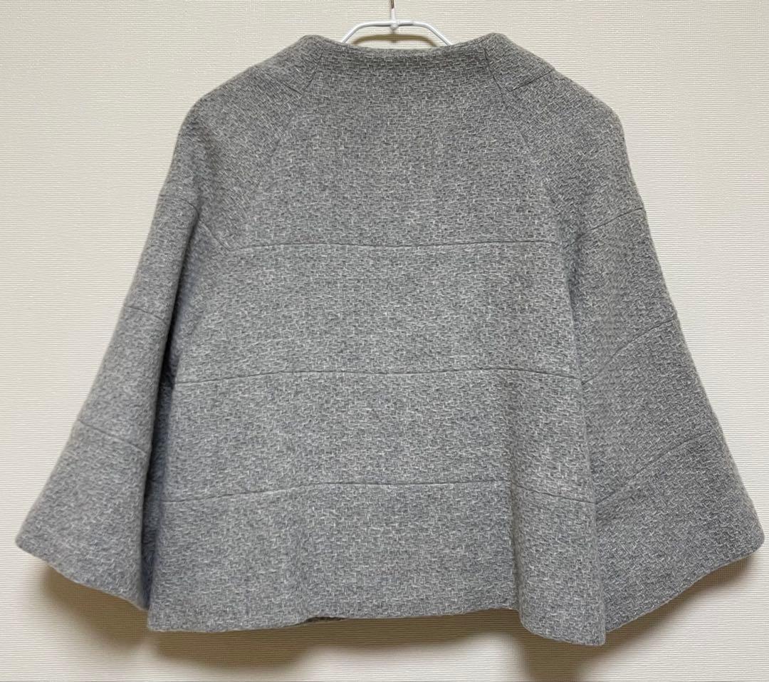 アンタイトル 4 ショートコート　ライトグレー　7分袖