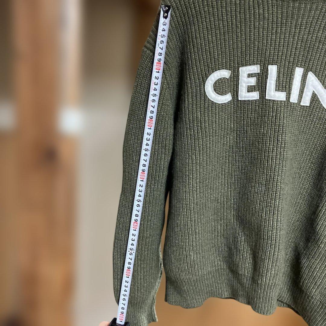 CELINE オリーブロゴ入り ウールニットセーター【1】