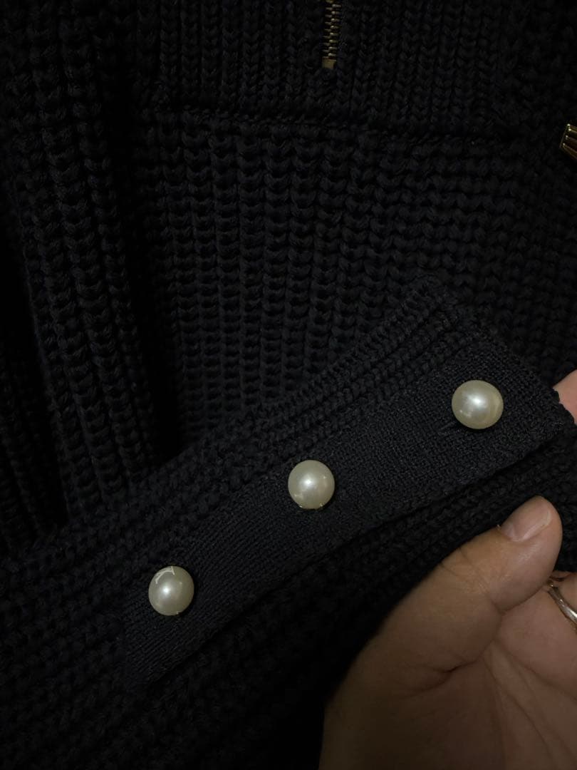 LV 25ss look17 チャンキーニットハーフジップ　M