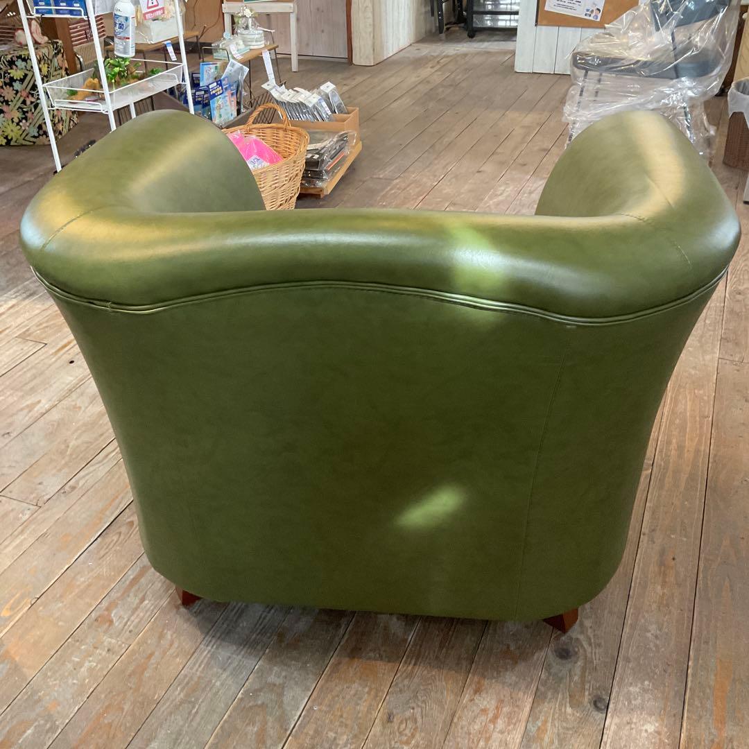 【送料込み】1人掛けソファ　モスグリーン