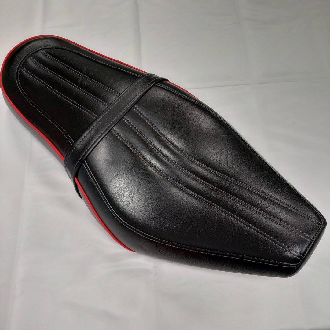 MotolorddD ホンダレブル250カスタムシートブラック×レッドパイピング