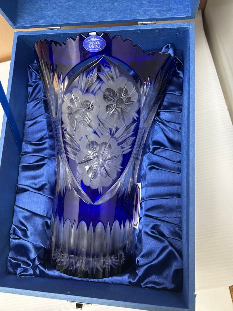 DRESDEN KRISTALL ドイツ製 花瓶 ドレスデンクリスタル