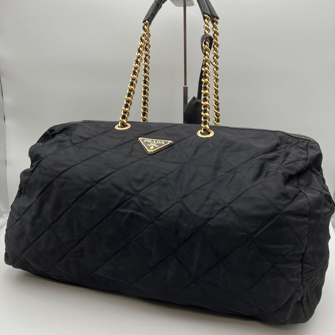 ✨希少✨PRADA　プラダ　ボストンバッグ　キルティング　テスートナイロン　53