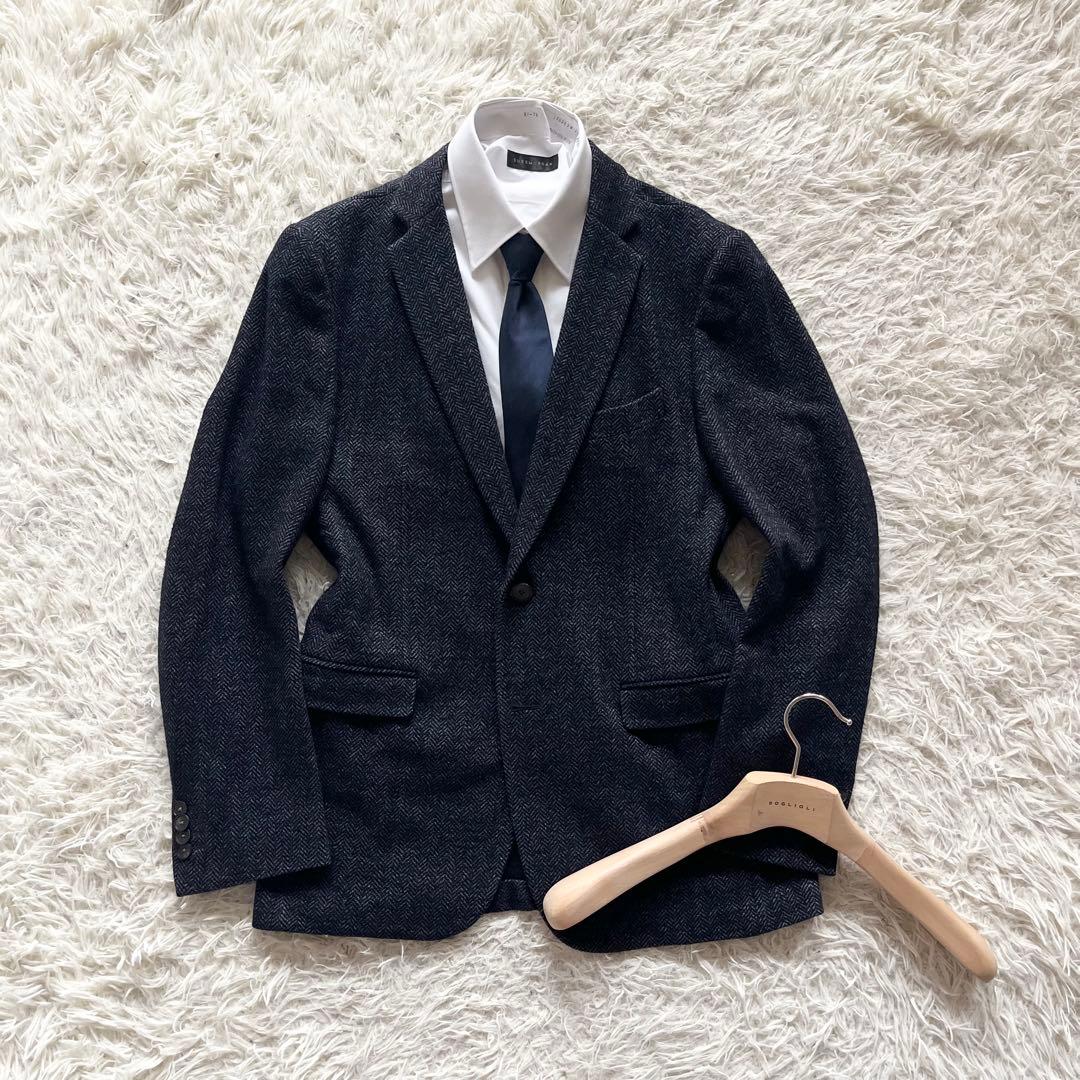 <美品>BOGLIOLI ネイビー ウール ジャケット サイズ48